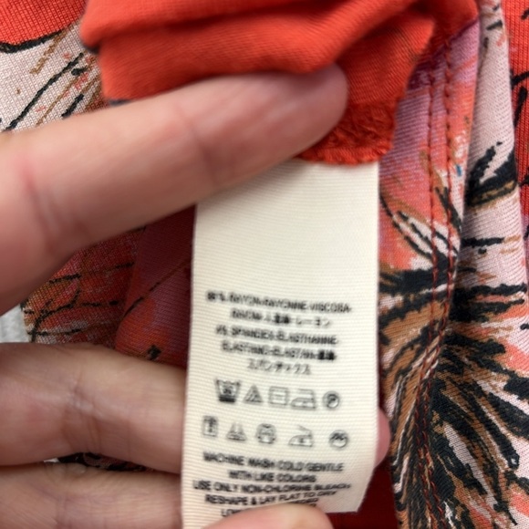 Free People - Birds Of Paradise Boho Floral Off Shoulder Bell Sleeves Top Small - Picture 9 of 11